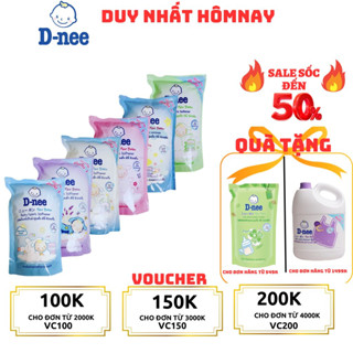 ComBo 6 Túi Nước xả vải Dnee túi nội địa Thái 550ml- Nước xả quần áo cho bé