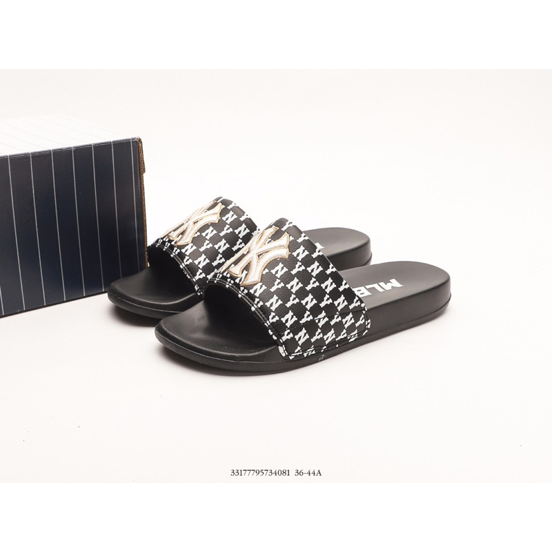 Dép Quai Ngang MLB NY Đen | Dép Quai Ngang New York