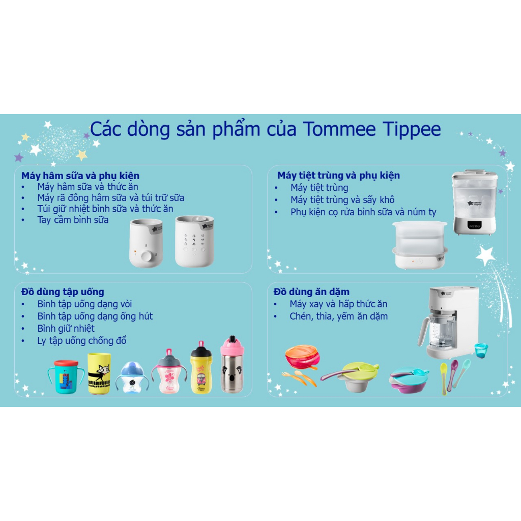 Máy Hút Sữa Điện Đơn Tiện Lợi kèm bình sữa và miếng lót tommee tippee,hàng mới 100%, hàng có chút trầy xước.