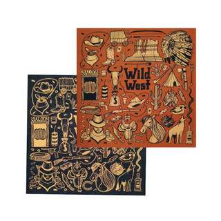 Khăn bandana cotton vintage - Khăn hoa văn thổ cẩm 55x55cm
