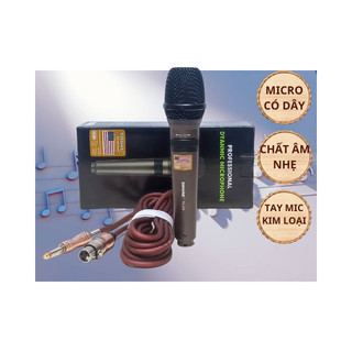 Micro karaoke có dây SHURE-TA-200 thương hiệu MỸ, mic hát nhẹ tiếng, trong dùng cho dàn karaoke
