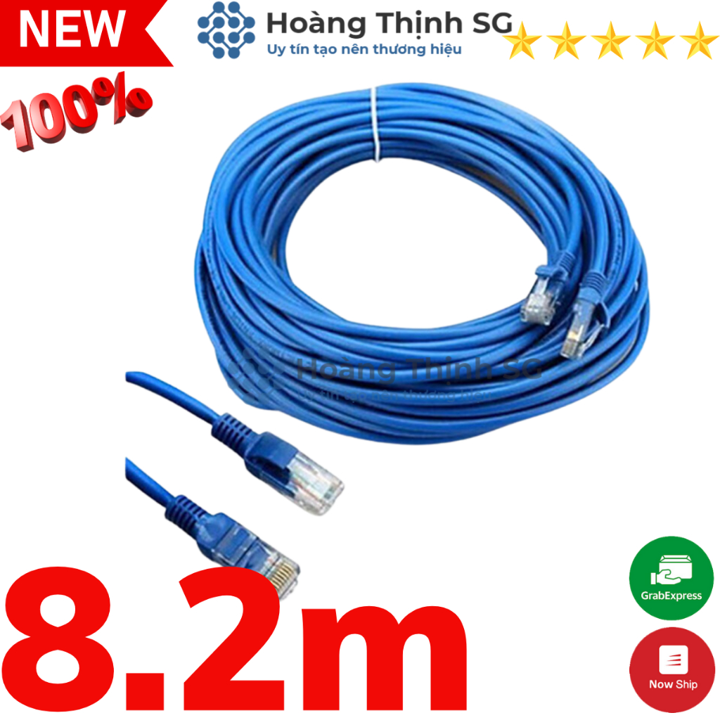 Dây cáp mạng LAN CAT5E bấm sẵn 2 đầu, 1.5m-3m-5m-10m chuẩn RJ45 kết nối mạng internet cho Máy tính - Laptop