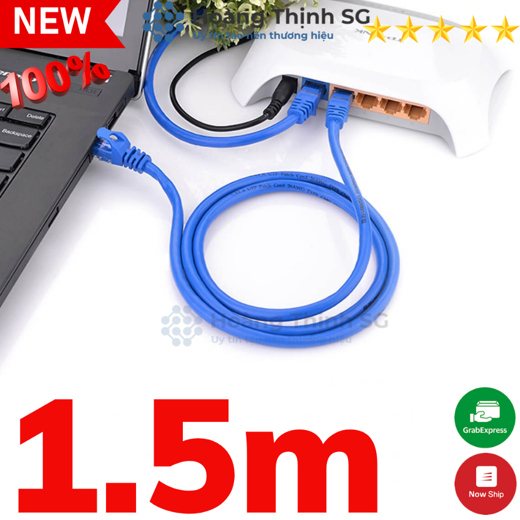 Dây cáp mạng LAN CAT5E bấm sẵn 2 đầu, 1.5m-3m-5m-10m chuẩn RJ45 kết nối mạng internet cho Máy tính - Laptop