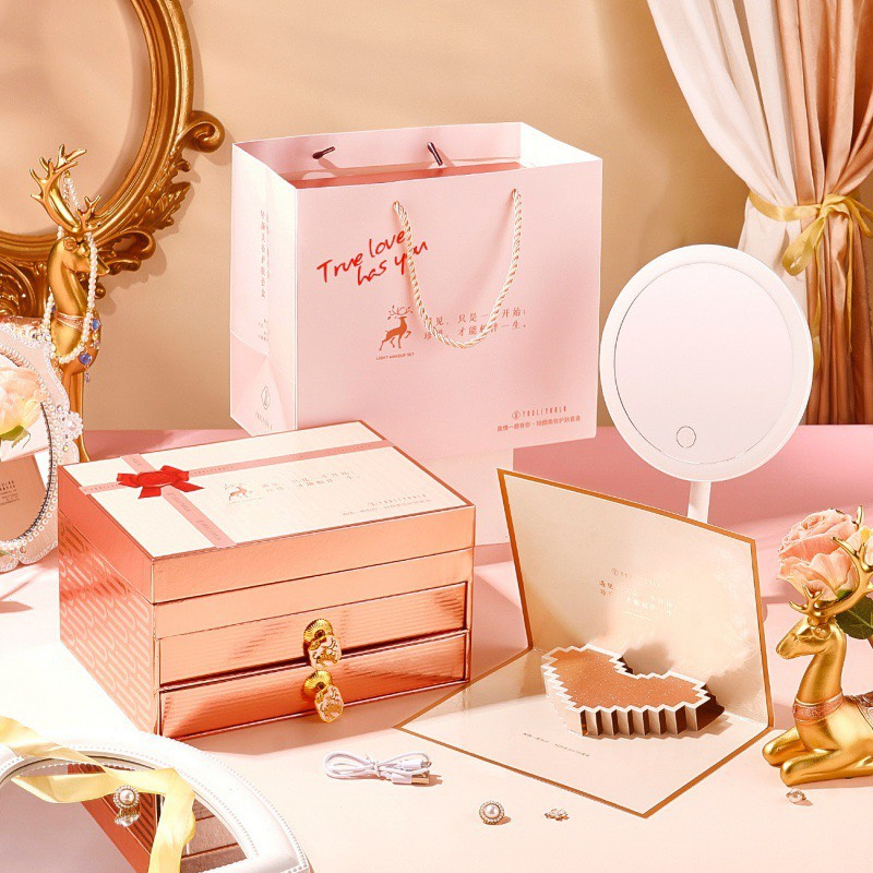 Bộ trang điểm makeup đầy đủ cao cấp 20 món 4 tầng nhà Youliyoula nội địa Trung+Kèm túi đựng- Quà TangShopp