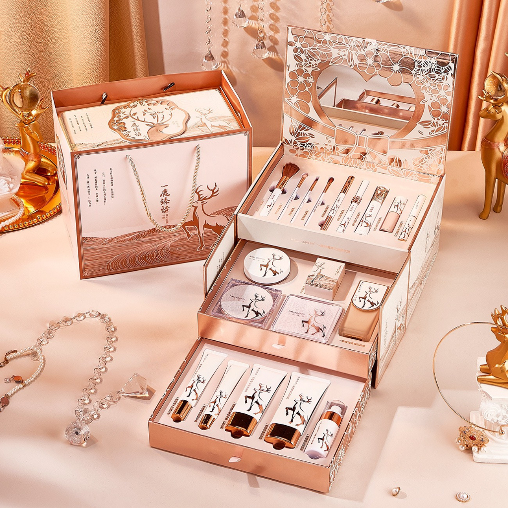 Bộ Trang Điểm Set Makeup đầy đủ Cao Cấp 19 Món 3 Tầng Nhà Hloff Nội Địa Trung + Kèm túi đựng- Quà tặng Shopp