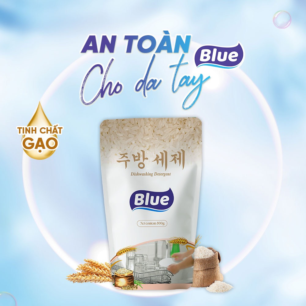 Nước Rửa Chén Blue Hàn Quốc - Hương Đậu Xanh, Hương Gạo - Bảo vệ da tay