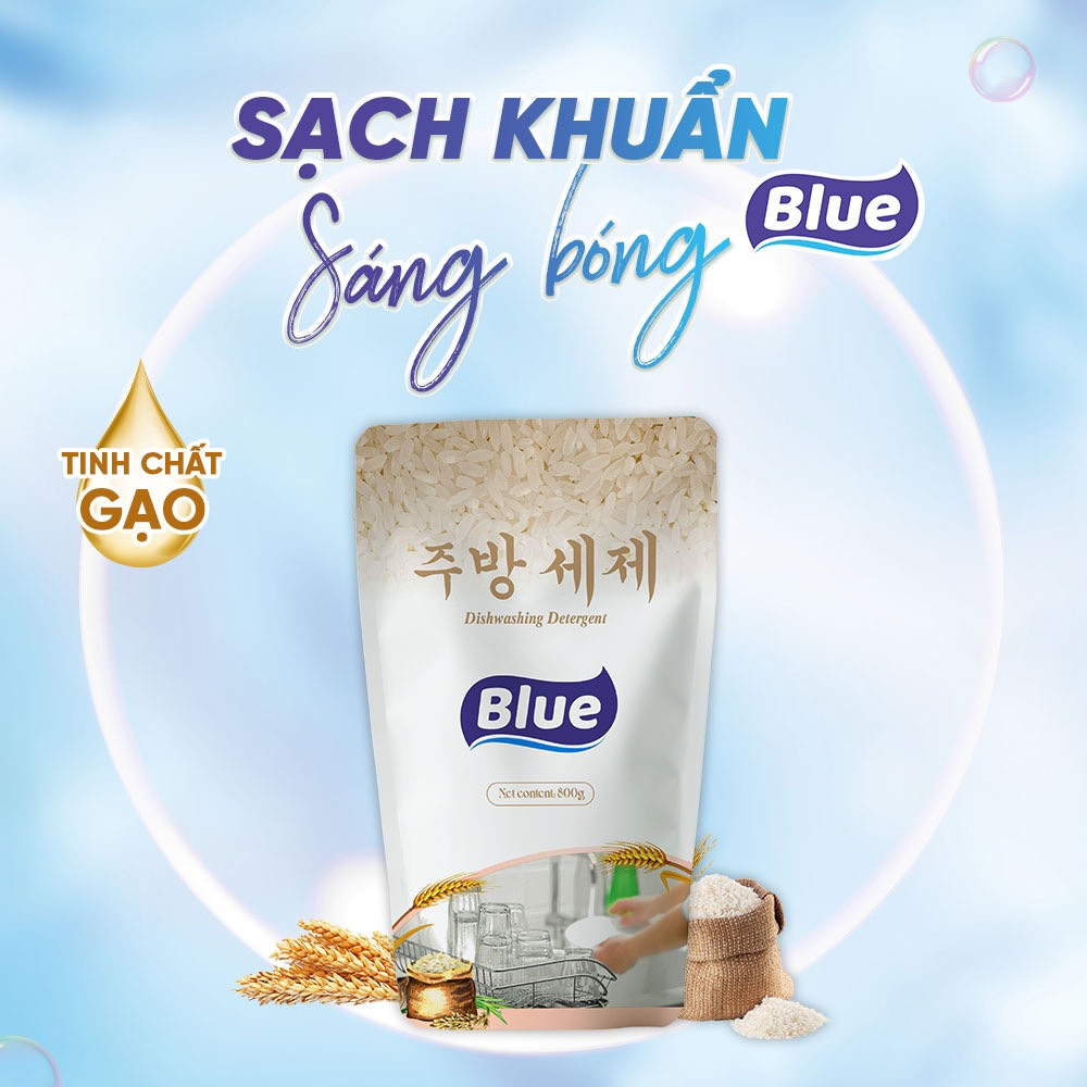 Nước Rửa Chén Blue Hàn Quốc - Hương Đậu Xanh, Hương Gạo - Bảo vệ da tay