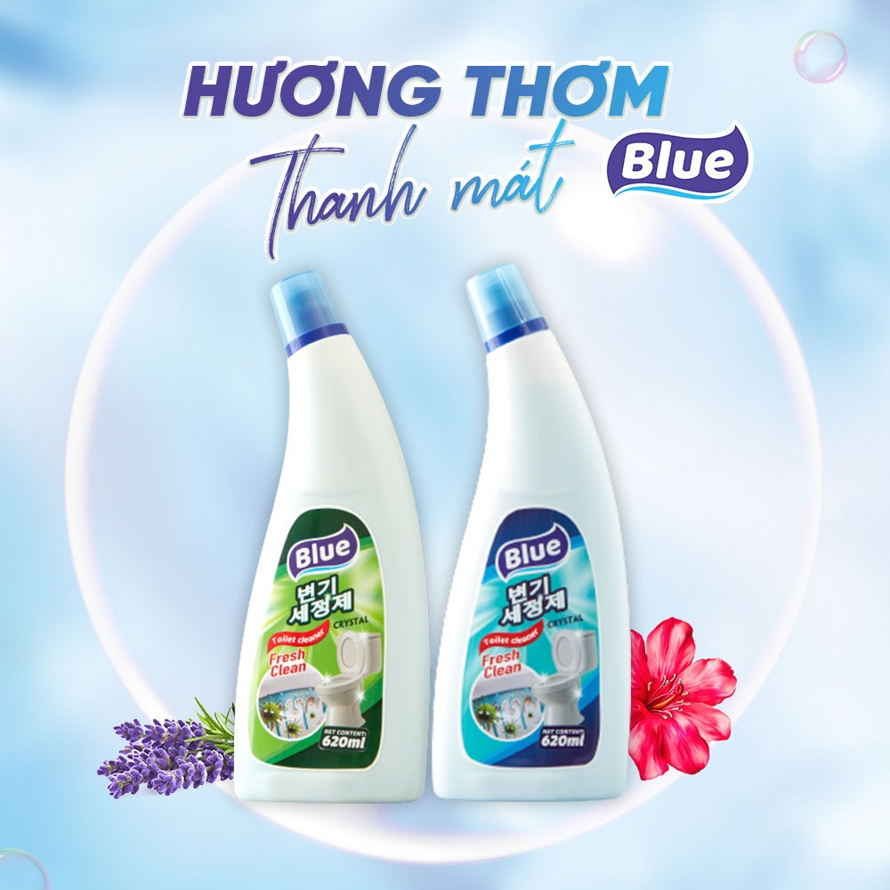 Nước tẩy bồn cầu Blue Hàn Quốc diệt khuẩn hương hoa 620 mL