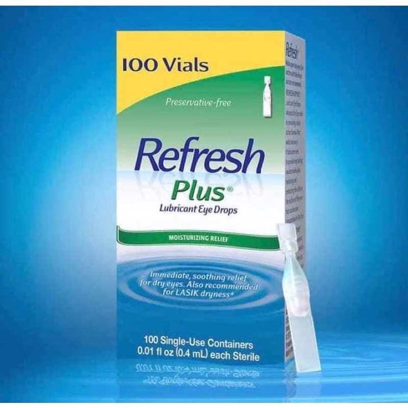 Nước nhỏ mắt, nước mắt nhân tạo Refresh Plus Lubricant Eye Drops