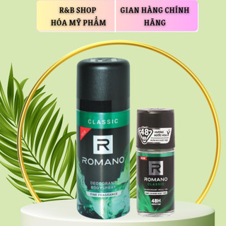 Romano xịt khử mùi classic 150m + lăn khử mùi classic 50ml
