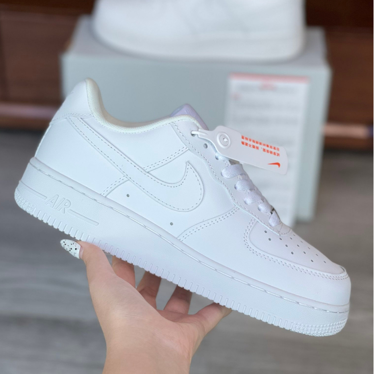 Giày_nike air force 1 full trắng, giầy af1 trắng đế air, giày thể thao sneaker nam nữ cao cấp full phụ kiện big size.
