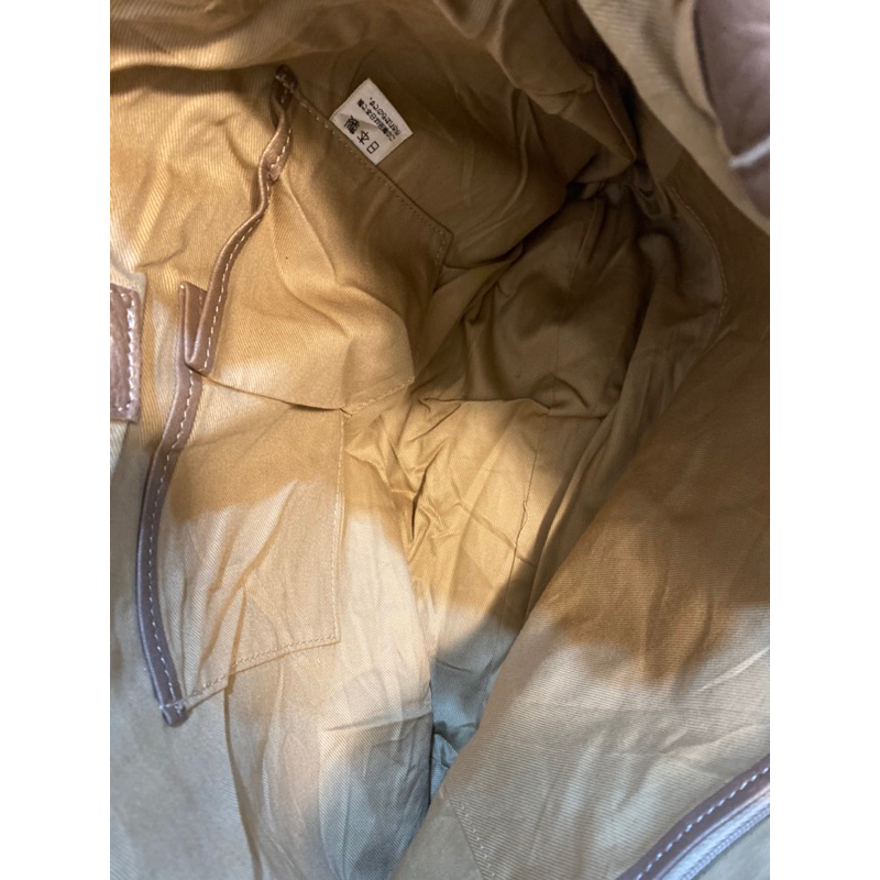 Túi tote vintage Nhật da thật màu nhũ đồng - secondhand