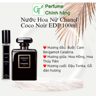 Nước hoa Nữ Mini Chà nel Noir Đen - Chiết 10ml - Cá tính, quyến rũ, sang trọng