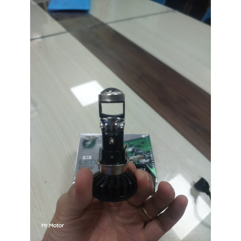 Đèn pha bi cầu mini lắp xe Dream, Airblade, Wave nhỏ... chân M5, H4, H7