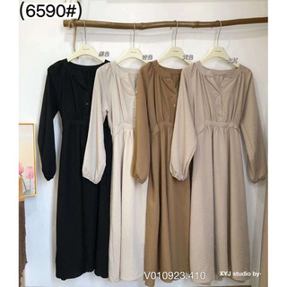 Váy somi nhiều cúc cổ v ảnh thật boo's store