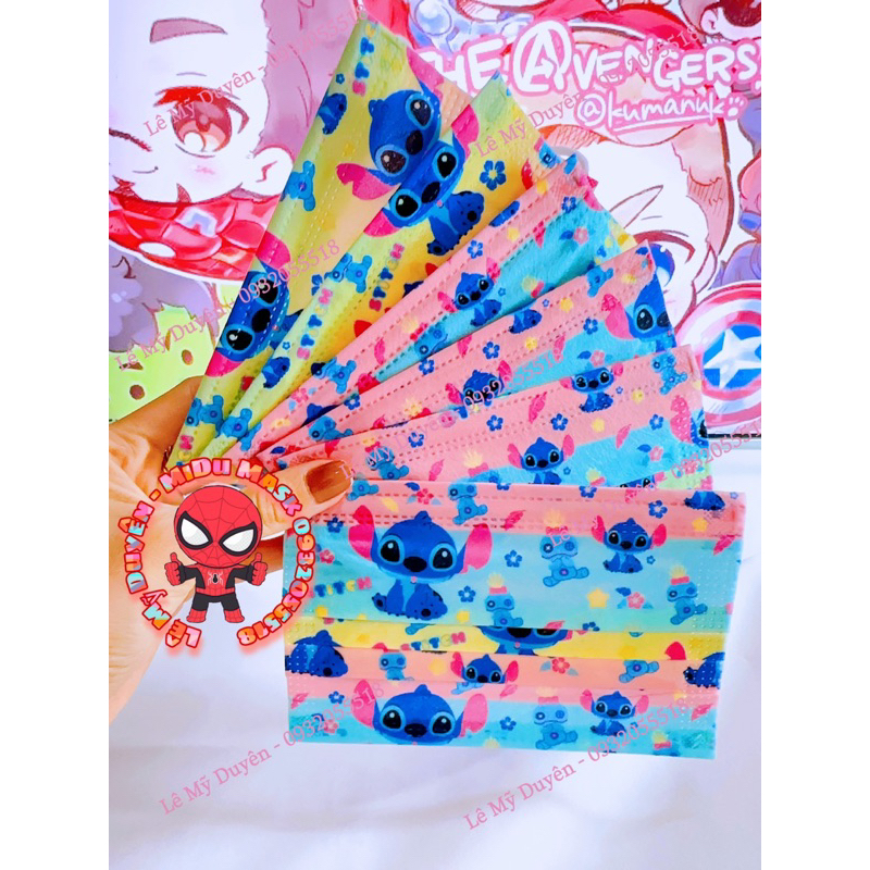 Hàng Sẵn - Túi 10 Cái Khẩu Trang Y Tế Cho Bé Size 4-8 Tuổi