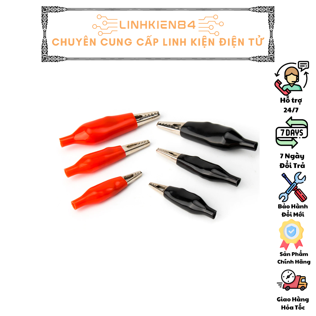 Đầu Kẹp Cá Sấu 2.8CM / 3.5CM / 4.5CM / 10CM (1 Cặp)