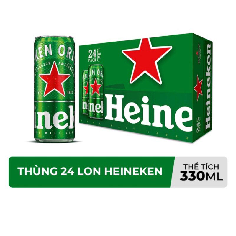 Thùng 24 lon bia Heineken (330ml/lon)