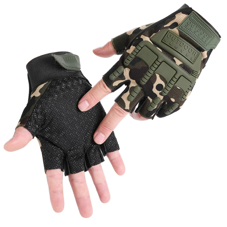 Găng tay, bao tay nam cụt ngón bảo vệ mu bàn tay và tăng độ bám Mechanix Mpact 1
