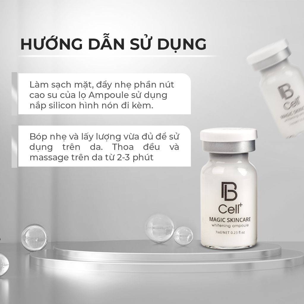 Tế bào gốc Bcell + Magic Skincare Whitening Ampoule giảm nám,ức chế nám da,sáng da và phục hồi 7ml