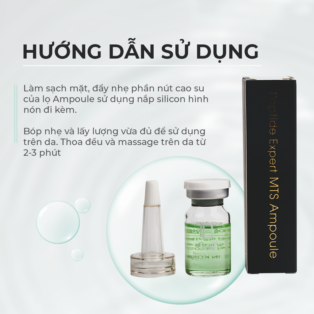 Tế bào gốc nuôi dưỡng,phục hồi và tái tạo dành, căng bóng da Bcell + Peptide Expert MTS Ampoule 7ml
