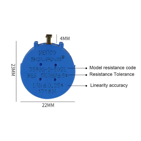 Chiết Áp 3590S-2 Điều Chỉnh 10 Vòng BOURNS MEXICO