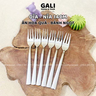 Dĩa Nĩa Ăn Bánh Ngọt, Ăn Hoa Quả, Trái Cây Inox 304 Cao Cấp Phong Cách Sang Trọng | GaliHomecook