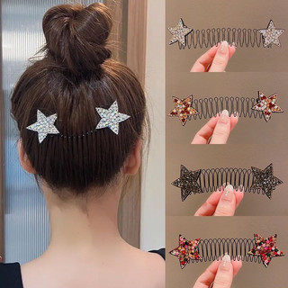 Xược cài tóc chống rối đính đá hình ngôi sao
