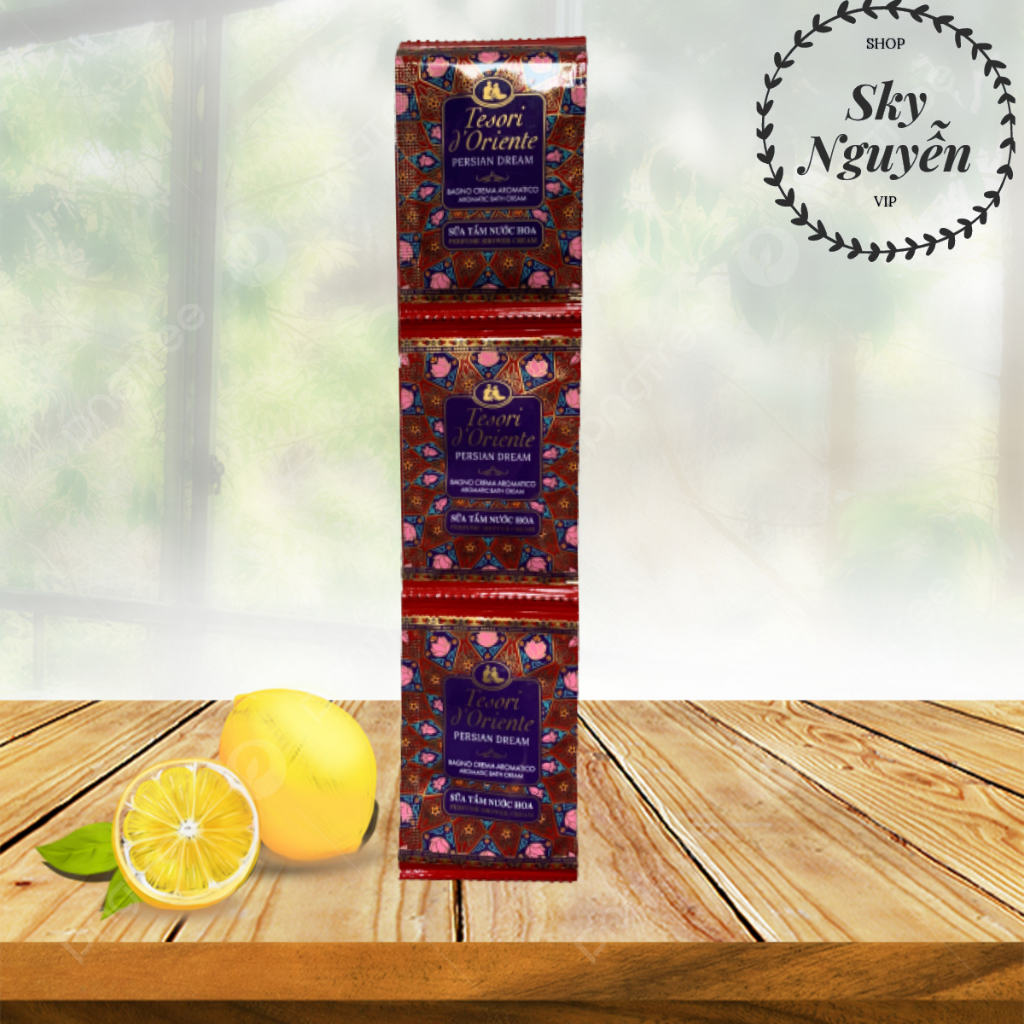 Dây gói sữa tắm Tesori d’Oriente 9ml, sữa tắm gói du lịch