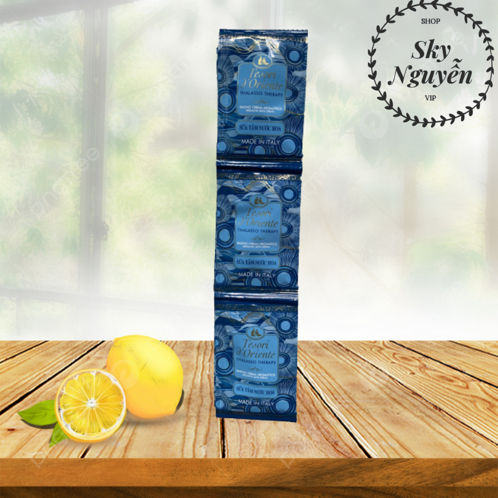 Dây gói sữa tắm Tesori d’Oriente 9ml, sữa tắm gói du lịch