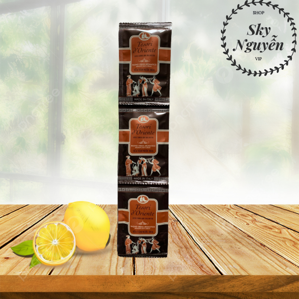 Dây gói sữa tắm Tesori d’Oriente 9ml, sữa tắm gói du lịch