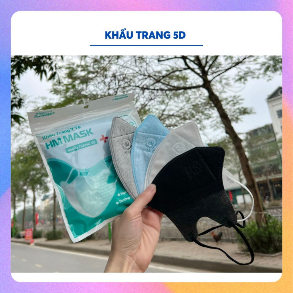 Freeship_Set 100 chiếc Khẩu Trang 5D Mask Minh Hiếu