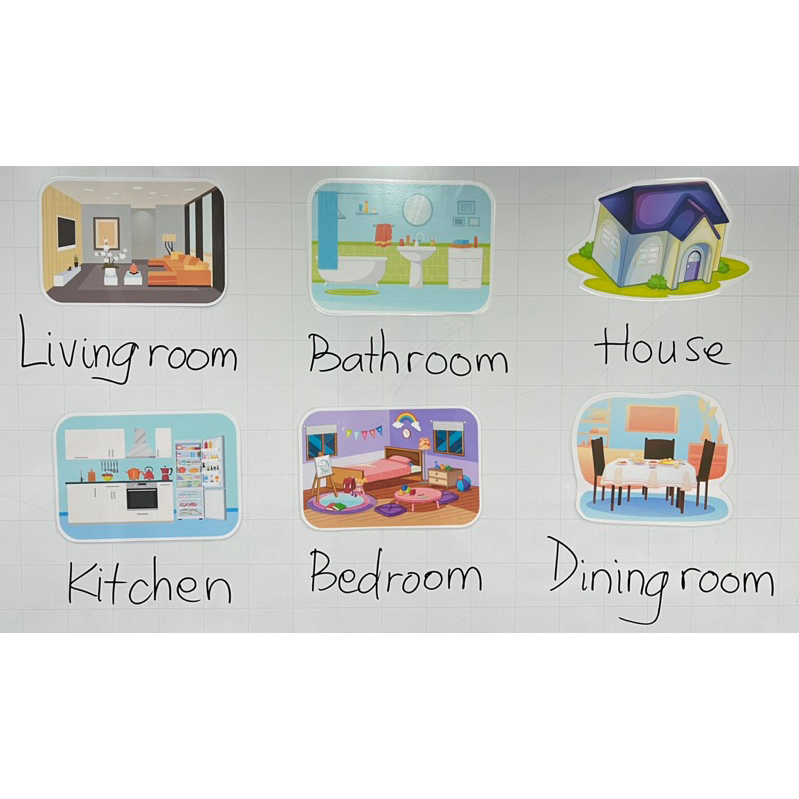 (FLASHCARDS HOT) Bộ flashcards chủ đề rooms in the house các phòng trong nhà