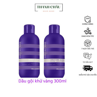 Dầu gội xả tím khử vàng elgon - silver shampoo 300ml