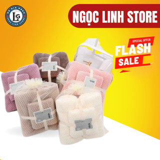 Set 2 khăn lông cừu hàn quốc ngọclinh.store