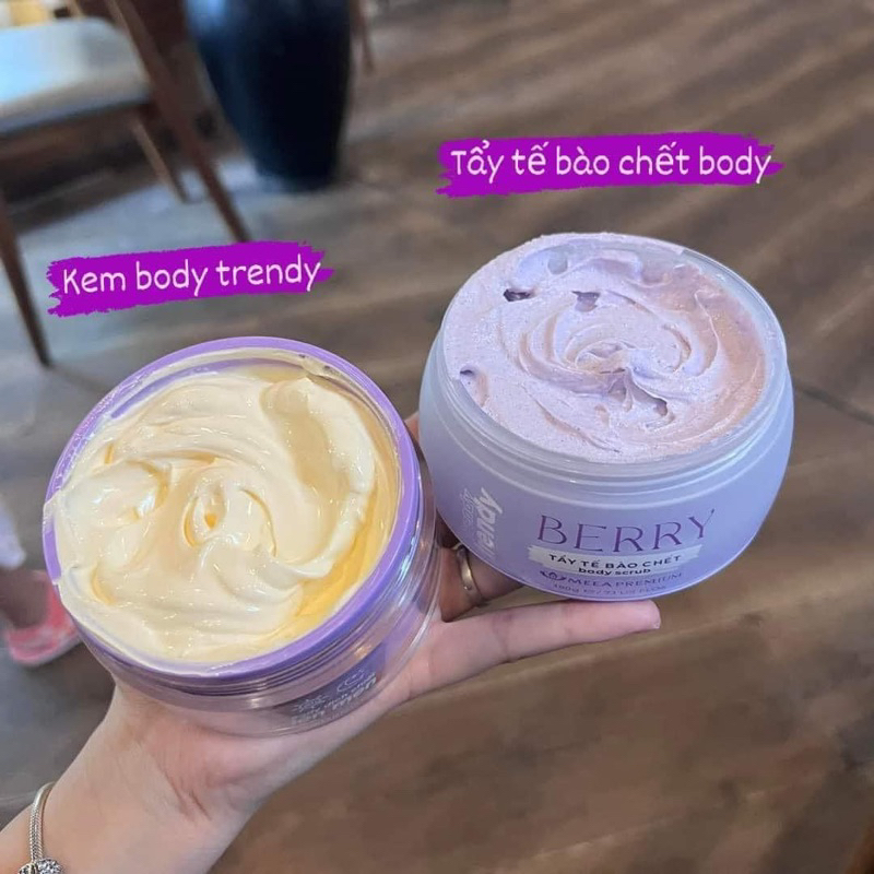 Combo Ủ Trắng Lên Men Trendy, Kem Body Trendy & Tẩy Tế Bào Chết Body Chính Hãng Meea Premium