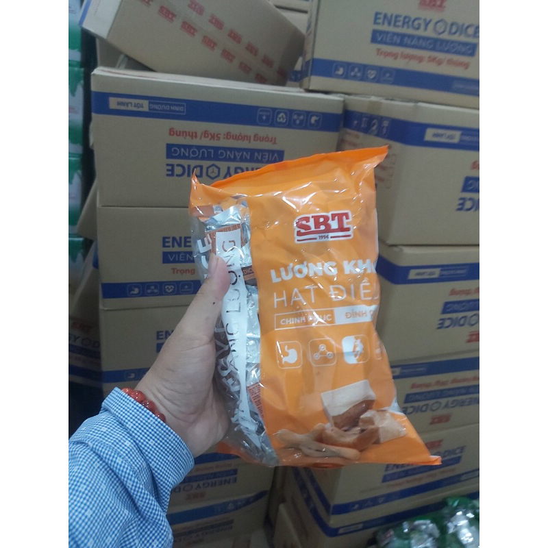 Lương khô mini Energy Dice SBT gói 500g, lương khô ngũ cốc