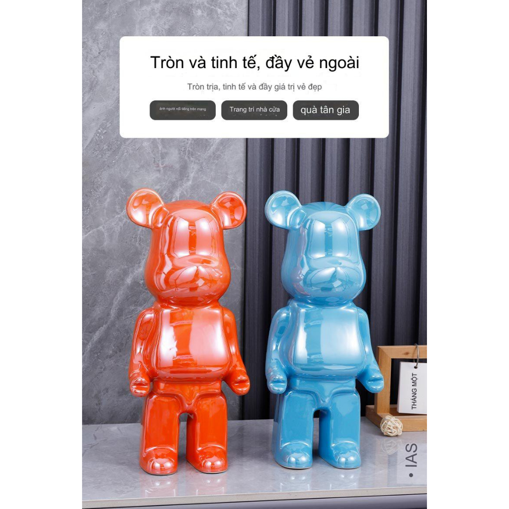 BearBrick Bling Cao Cấp Size 35cm - 50cm , Tượng Gấu Bụng Phệ Lấp Lánh Sang Chành Trang TrÍ Decor