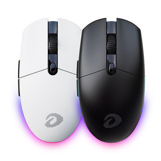 Chuột gaming dareu em911x dual mode trắng / đen, led rgb