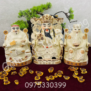 Tượng thần tiền,ông phát,thần tài thổ địa sứ vàng hàng nhập khẩu loại 1 mẫu ngài thổ địa vắt chân