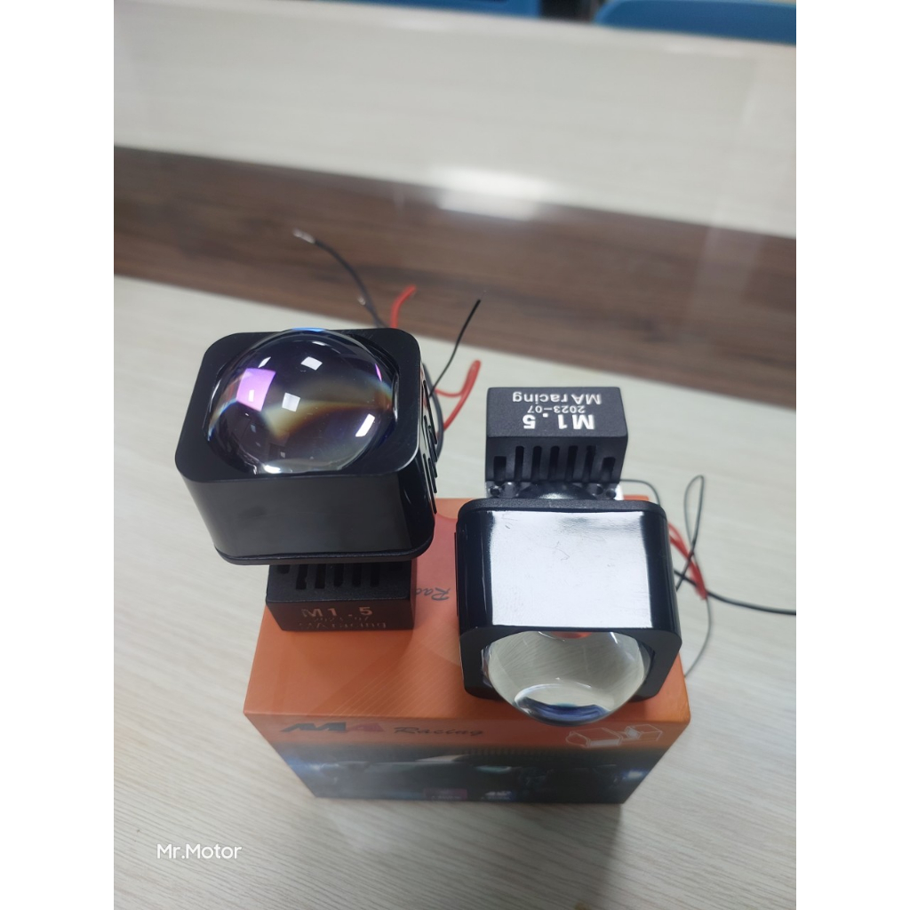 Đèn bi led mini MA racing Bi 1.5 45W cắt sáng chống chói lắp Ô tô xe máy