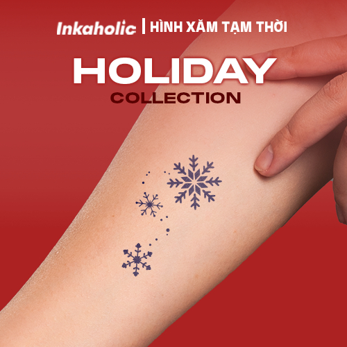 ["HOLIDAY" Collection] Hình xăm tạm thời Inkaholic Y HỆT xăm thật 15 ngày, xăm giả đẹp & ngầu y xăm thật, chống nước