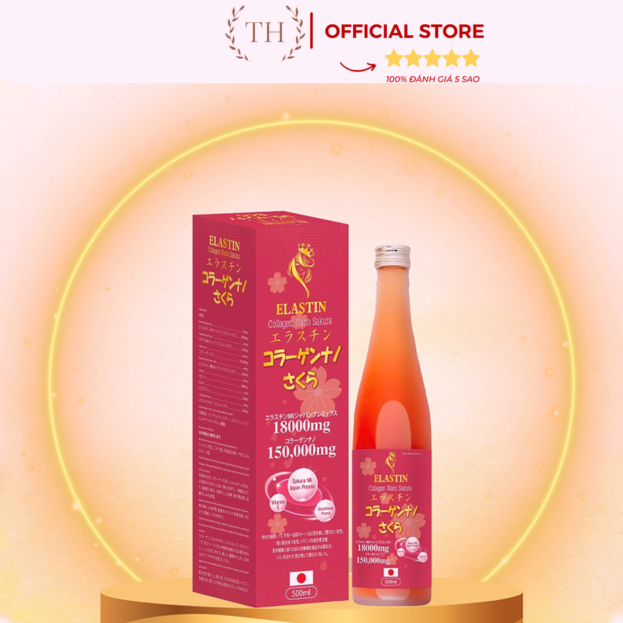 Nước Collagen Trắng Da Chống Lão Hóa Xóa Tàn Nhang Mờ Nám Giảm Nếp Nhăn Chai 500ml -  Collagen Nano Sakura