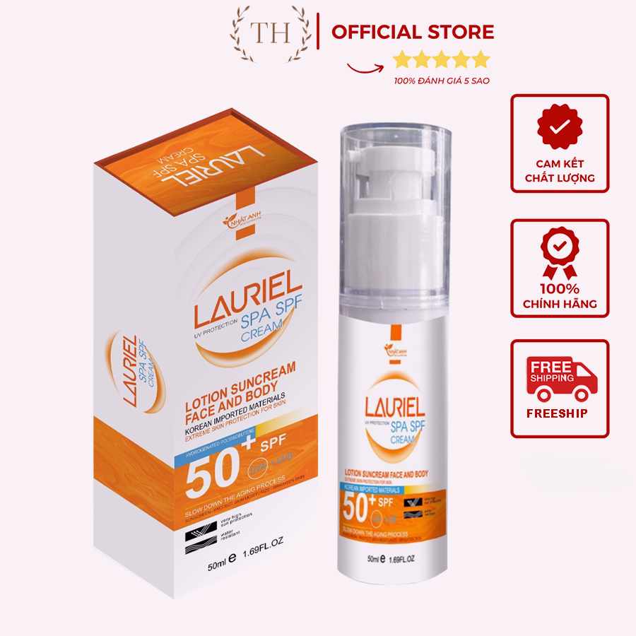Kem Chống Nắng Kiềm Dầu Nâng Tone Mỏng Nhẹ chống tia UV SPF50+ KCN LAURIEL 50Ml
