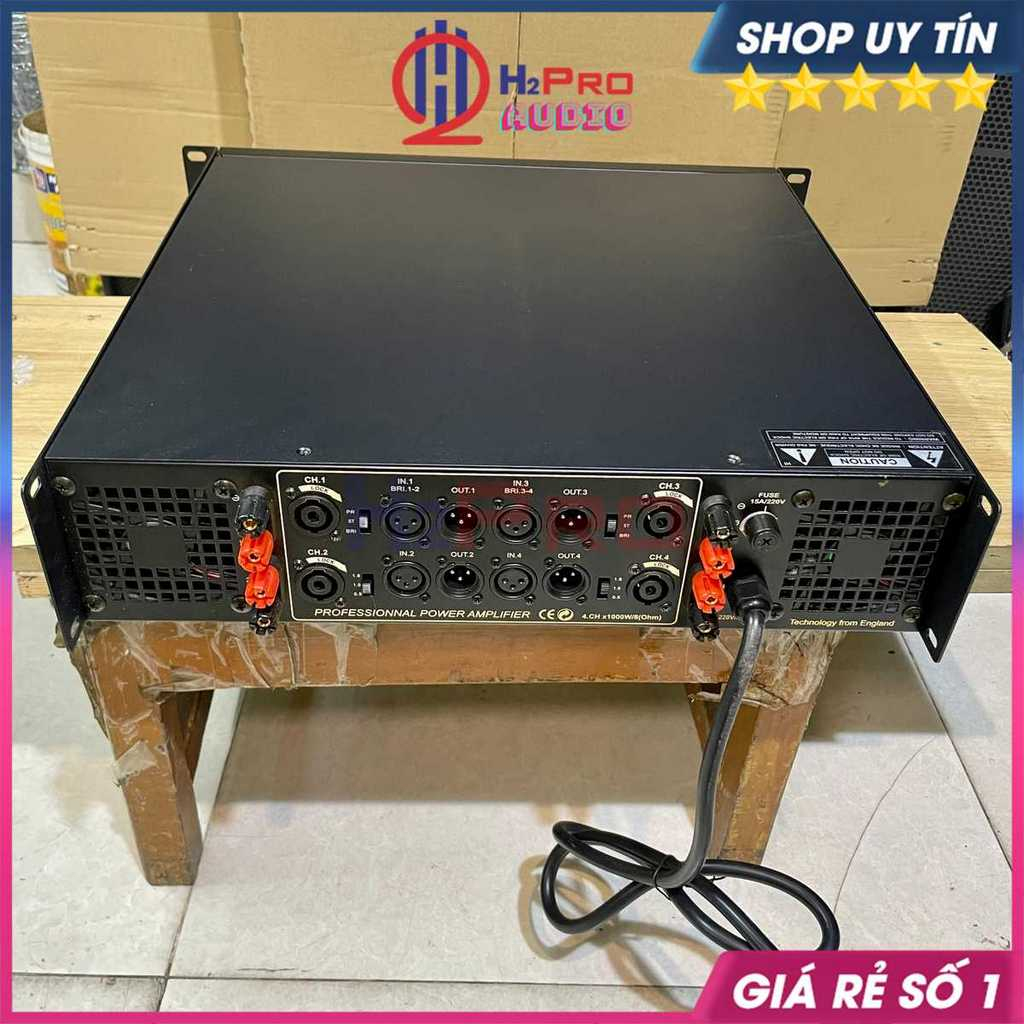 Cục Đẩy 4 Kênh Crown CSLx4 1200 Plus Hàng Bãi 4x1200W 56 Sò - 16 Tụ - Nguồn Xuyến, 1 Kênh Kéo Khỏe 2 Full 30-H2Pro Audio