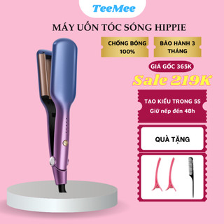 Máy uốn tóc hippie máy uốn xoăn gợn sóng bấm sóng hippie nước 2in1 hàn quốc cao cấp mới