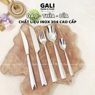 Bộ Dụng Cụ Bàn Ăn Dao Thìa Nĩa inox 304 cao cấp, ăn bít tết xuất khẩu Châu Âu | GaliHomecook