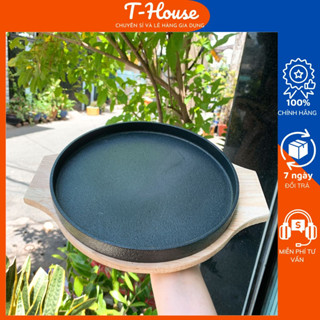 Chảo gang tròn chống dính làm bò né, BBQ, Chảo gang Vạn Lợi 20cm