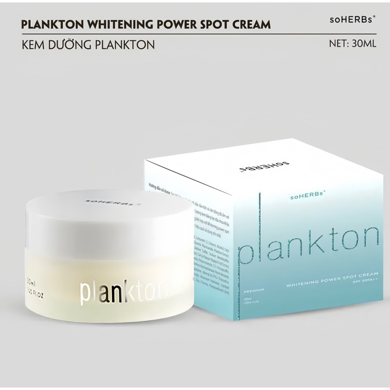 KEM FACE PLANKTON 30ml - Dưỡng Trắng Da - [ Plankton Whitening Power Spot Cream ]