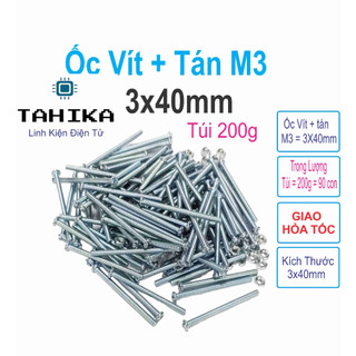 Ốc vít tán m3 3ly dài 4cm 90 con - linh kiện điện tử tahika